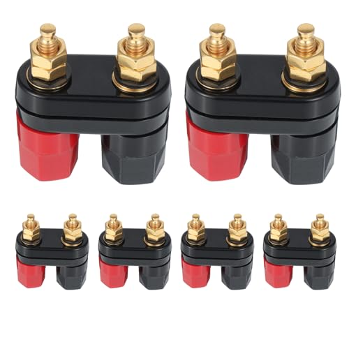 4 conectores banana hembra chapados en oro para altavoces miniatura 1