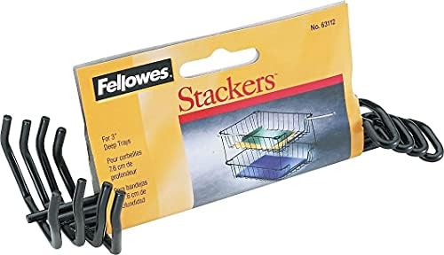 Fellowes 63112 Wire Tray Supports, Letter, f/60112, 5-1/2-Inch, 4/ST, Black image 4