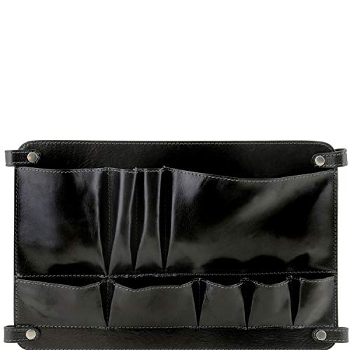 Module multifonction en cuir noir pour organiser votre sac business