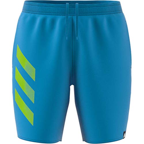 adidas Men's Bold 3-Stripes Classics Short Shock Cyan Medium
