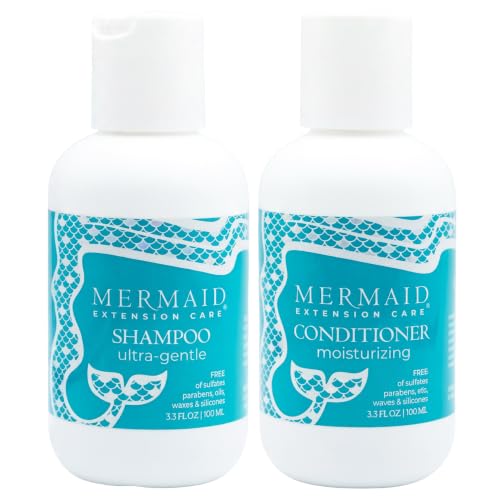 Mermaid Extension Care Shampoo & Conditioner Travel Duo, 3.4 Fl Oz