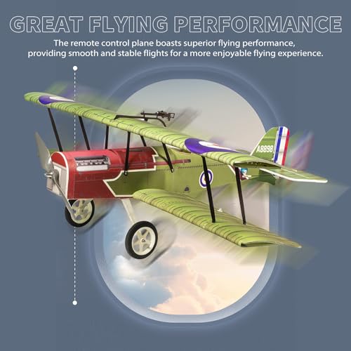 Goolsky RC Flugzeug, RC Aeroplane E33 SE5A 800 mm Spannweite PP-Schaum ferngesteuertes Flugzeug Starrflügel-Doppeldecker-Warbird