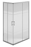 mampara angular, mampara cristal, mampara 2 puertas
