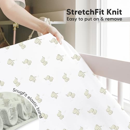 Image of KeaBabies 2-Pack Baby Crib Sheets for Boys, Girls, 52x28 Fitted (Elly) | Viscose Derived from Bamboo, Toddler Bed Sheets Neutral, Fitted Crib Mattress Sheet for Standard Baby Bedding, Soft, Cozy