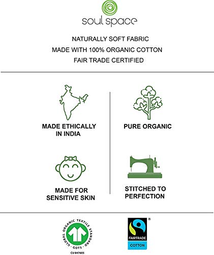 Image of soul space Fair Trade Certified Organic Cotton Half Sleeve Cotton Casual Round Neck T Shirts for Men Available in Printed, Solid Small to XXL Size
