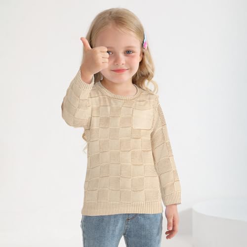viworld toddler girl knit sweater blouse pullover warm crewneck long sleeve tops for toddler boy fall winter clothes