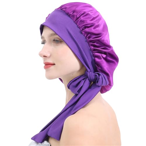Night Bow Round Hat Women's Hair Care Hat Wide Elastic
