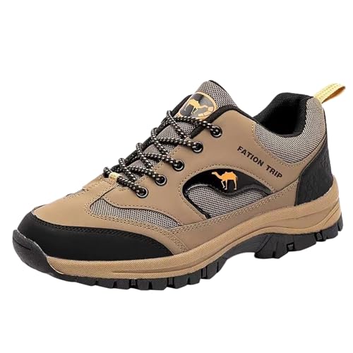 Generisch 2026 Zapatos de montañismo al aire libre para hombre, transpirables y duraderos, zapatos de senderismo para hombre, zapatos de senderismo con cordones, zapatillas altas para hombre, color