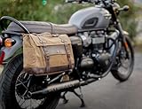 Triumph Bonneville T120 / T100 Saddle Bag WithCustom Mount (Single Pannier) (Khaki Brown)