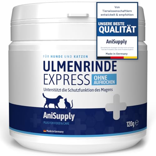AniSupply Corteza de olmo expreso sin hervir, en caso de propensión a la diarrea, apoya una película protectora natural en el estómago - fuerte mucosa para perros y gatos - puro - Slippery Elm Bark