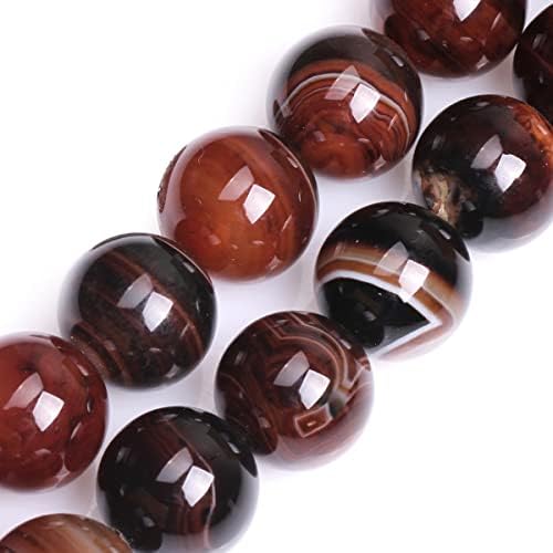 GEM-Inside 20mm Round Dream Agate Gemstone Loose Beads Agate Beads for Jewelry Making Strand 15 Inches for Jewelry Making Necklace Bracelets