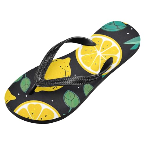 Lemon Summer Beach Summer Casual Flip Flop Sandals Non-Slip Quick Dry for Women Men 214B2741