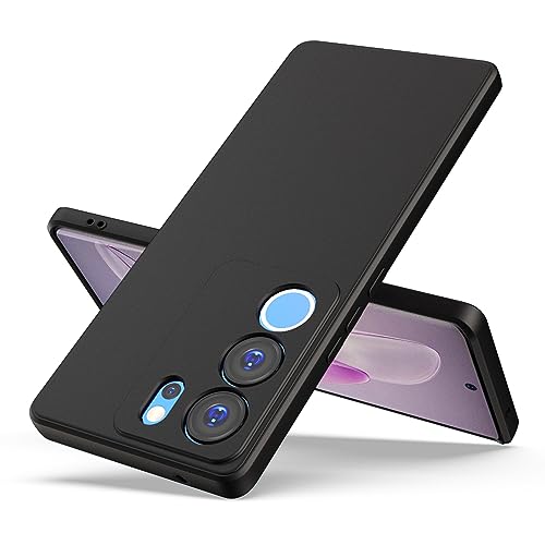 Image of Kapa Matte Protective Lens Flexible Back Cover for VIvo V29 / V29 PRO (5G) | Slim Silicone with Soft Lining Shockproof Full Body Bumper Case (Black)