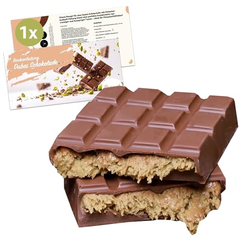 Chocolate Dubai - 100 gramos de chocolate con leche con pistacho y Kanufa/Kadayif según la receta árabe original