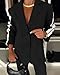 CHICME Womens Two Piece Outfits Striped Side Button Blazer and Pants with Pockets Sets Business Casual Pant Suits Set-bk-XL Black