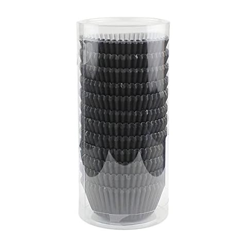 Eoonfirst Mini Cupcake Liners Paper, Baking Cups 400 Pcs, Black Cover