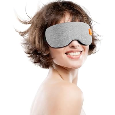 Heated Eye Mask, Cordless Warm Compress for Dry Eyes & Stye, Rechargeable Sleep & Blackout Eye Mask for Travel