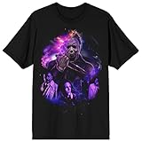 John Carpenter's Halloween Purple Universe Crew Neck Short Sleeve Men's Black T-Shirt-XXL