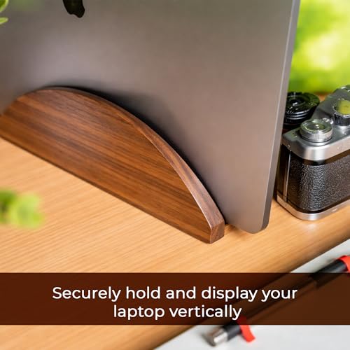 Image of ᵀᴹ Vertical Laptop Stand and Holder | Compatible for MacBook Pro | Laptop Air Docking Station | Office Organizer