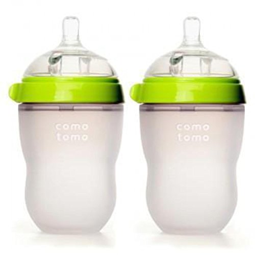 Comotomo - Soft Hygienic Silicone Baby Bottle Twin Pack 3m+ Pink ...