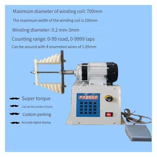 Máquina automática de bobinado de bobinas de control digital, máquina de bobinado de alambre, máquina de bobinado eléctrico, herramientas de bobinado de velocidad ajustable, amplia gama de