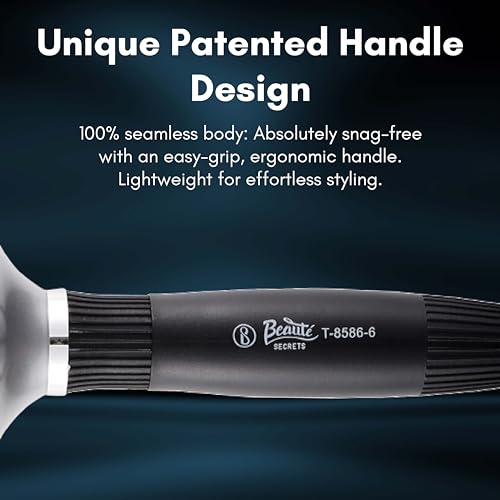 Image of Beaute Secrets Professional Round Brush for Blow Drying Ceramic Ion Thermal Barrel Brush for Precise Styling and Maximum Volume - Lightweight Round Hair Brush for Manageable Hair (54 MM)
