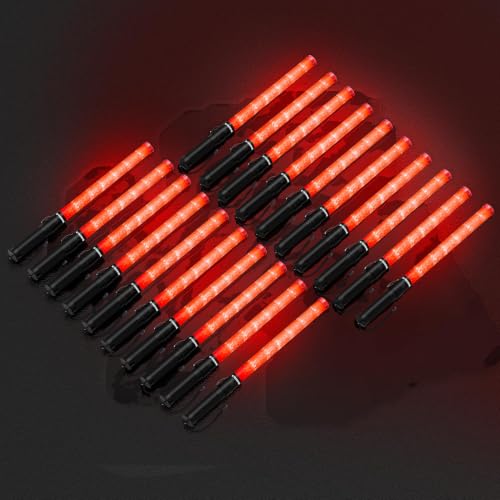 Image of E-riding 20 Pack 21 Inch Red Traffic Wand with 3 Flashing Modes