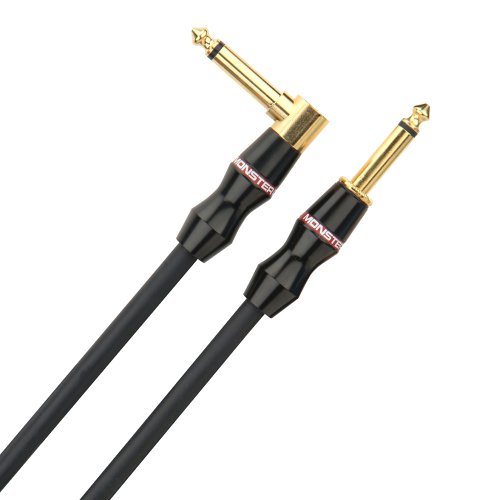 Monster Bass - 21' Instrument Cable – Angled to Straight ¼” plugs