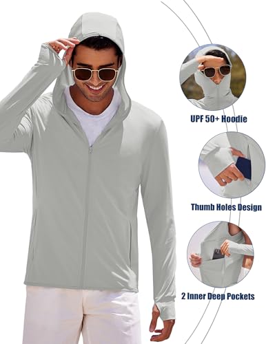 Coofandy Upf 50+ Long Sleeve Jacket For Men Light Full Zip Uv Fishing Hiking Shirt With Pockets thumb #7