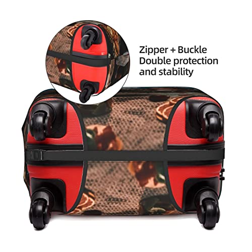 Custom Luggage Cover Double-Sided Printed Suitcase Covers with Bottom Zipper Elastic Personalize Suitcase Protector, Covers for Luggage Add Your Photo/Text Here Customize Baggage Cover (XL, fit 29-32 Inch Luggage)2