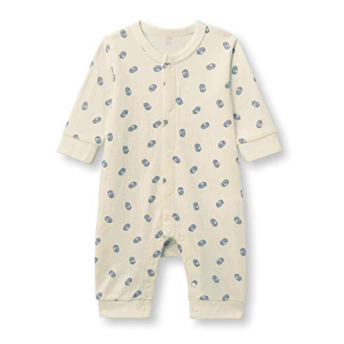 [ベルメゾン] カバーオール 前開き 女の子 長袖 ふっくら 二重仕立て ベビー パジャマ オフホワイト（ミルク） 90のサムネイル