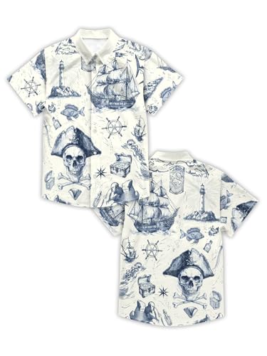 DFZ Funny Hawaiian Shirts for Men Summer Beach Short Sleeve Button Down Shirt Theme Party Shirt4