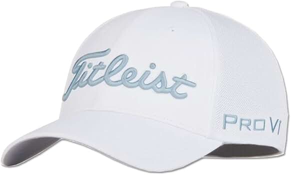Titleist Tour Sports Mesh Golf Cap 2021 White/Sky Small