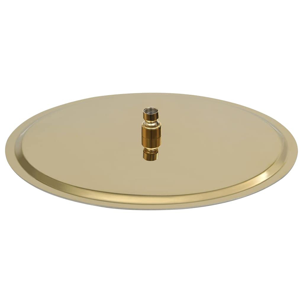 LAPOOH Cabezal de Ducha Redondo Efecto Lluvia Acero INOX Dorado 40 cm, Rociador Ducha, Ducha Lluvia, Alcachofa Ducha, Duchas De Baño Alcachofa Lluvia, Recambios Columna Ducha