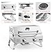 Onlyfire 2-Burner Tabletop Portable Gas BBQ, Outdoor Gas Barbecue Grill with 18" Cooking Grate, Lid & Thermometer, 4.7 kW