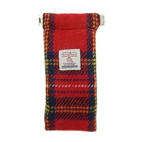 Étui à lunettes souple Harris Tweed Glen Appin antichoc avec clip