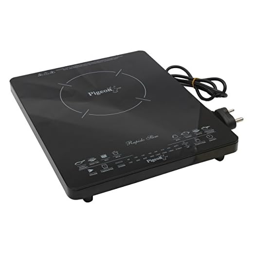 Pigeon by Stovekraft Rapido Slim 2100-Watt Induction Cooktop, Black