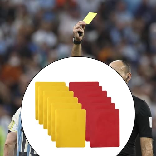 12PCS PVC Soccer Referee Cards – Durable Red & Yellow Warning Cards for Umpires, Coaches, Referees – Official Football Match Officiating Kit for Sports Games, School Stadiums, Competitions & Champions - Thumbnail 5