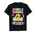 Middle School Vibes Groovy Funny Back to School Teacher Kids T-Shirt