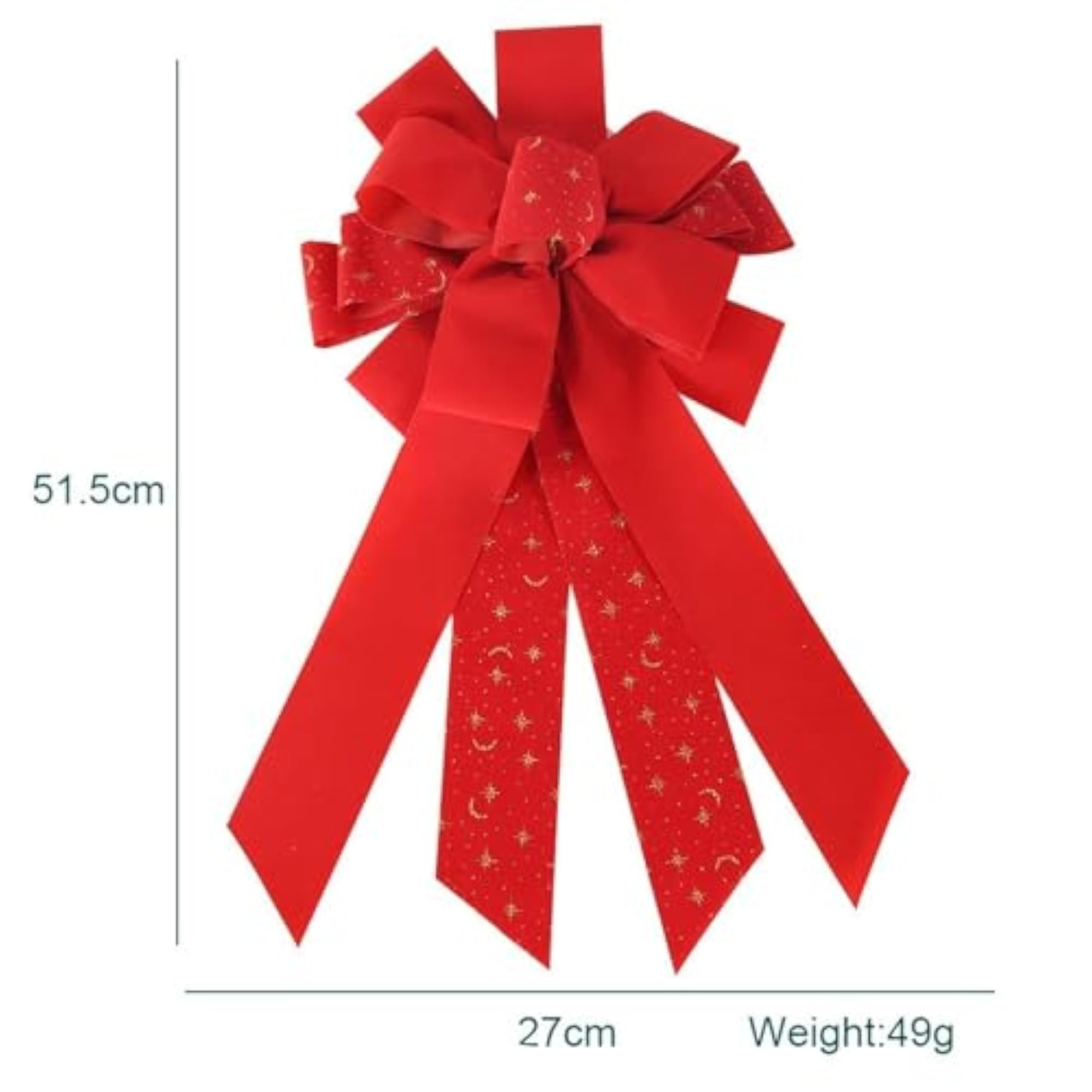 Christmas Bow Festive Decoration Classic Wreath Bow