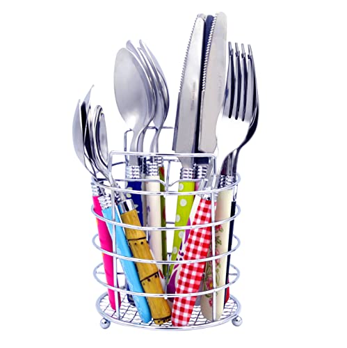 Image of Gypsy Color Eclectic Mosaic Mix & Match Stainless Steel Flatware Collection, Set of 16