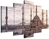 SFgFGfcghC Arte de Pared con temática arquitectónica 200 x 100 cm, Juego de 5 Piezas, decoración Mural a Gran Escala, impresión artística - Vista panorámica de Estambul, Turquía,M