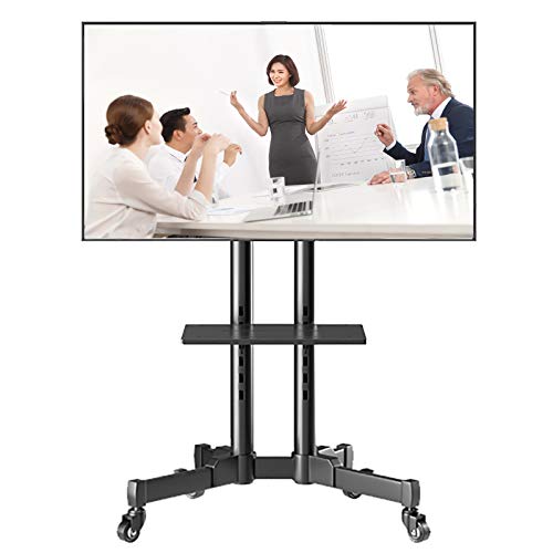 Soporte móvil negro inclinable para TV de 32-70 pulgadas