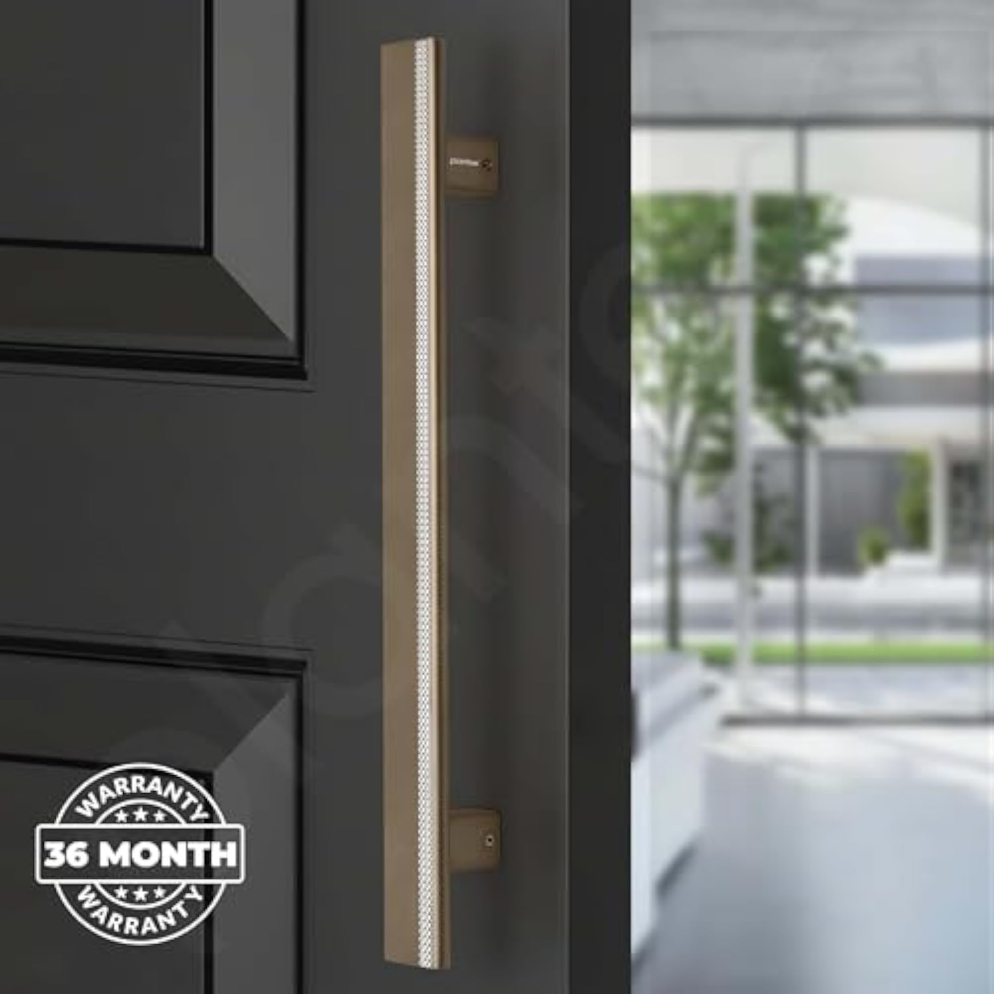 12 Inch Aluminium Pull-Push Door Handle, 3 Pack