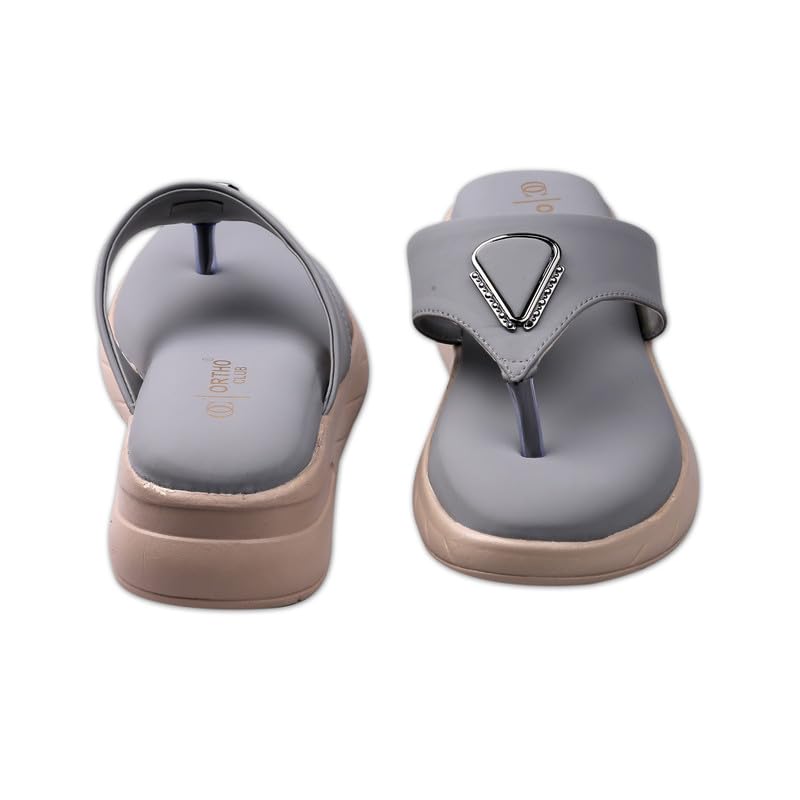 Image of ORTHO CLUB Women's Orthopedic Comfort Sandals - Soft Cushion Footbed, Anti-Slip Sole, Stylish Toe-Ring Design - Lightweight Sandals for Women & Girls