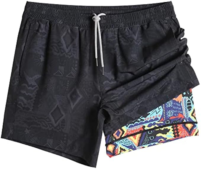 maamgic Mens 5" Gym Running Shorts for Men 2 in 1 Quick Dry Workout Athletic Shorts