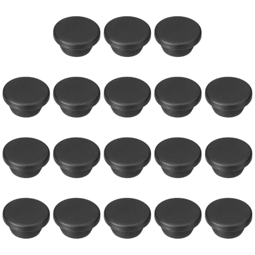 Image of MECCANIXITY 18pcs T-Shaped Silicone Plugs 21mm 27 /32 Inch Dia Snap in Plug Hole Seal Cover Round Rubber Stopper for 20-21mm Holes Kitchen Rubber Bulkheads Waterproof Sealing, Black