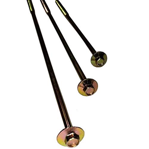 Image of (5) 12 inch - Zinc Coated Rust Resistant Timber Tie - Heavy Duty Hex Head Structural Screw - 5 /8 inch Wide Flange Head with coarse Thread for Secure Hold - Heavy Duty 3 /16 inch Shank for Extra Strength