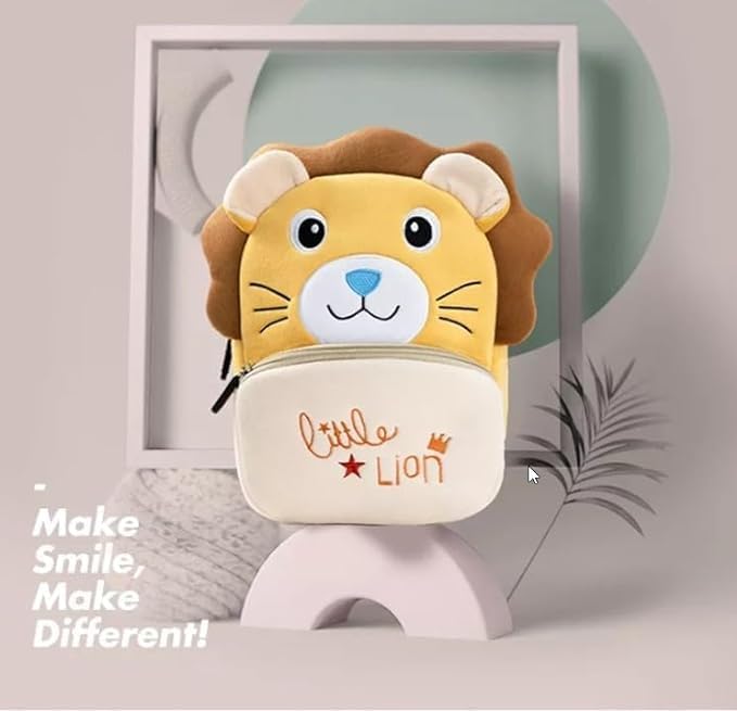 Image of MELVIS Cute Kids Backpack Toddler Bag | Plush Cartoon Mini Travel Bag for Baby Girl & Boy (1-5 Years) | Small Preschool Nursery Bag