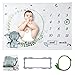 Baby Monatsdecke Meilenstein Decke für Neugeborene Mädchen Jungen Monats-Decke Baby für Bilder Decke Fotografie Hintergrund mit Rahmen Baby Decke Neugeborene Geschenk Elefant 100x150cm